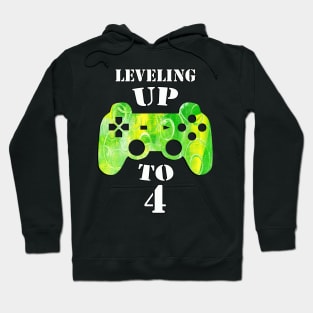 4th Birthday or 4th Anniversary Video Game Gamer Gift Hoodie